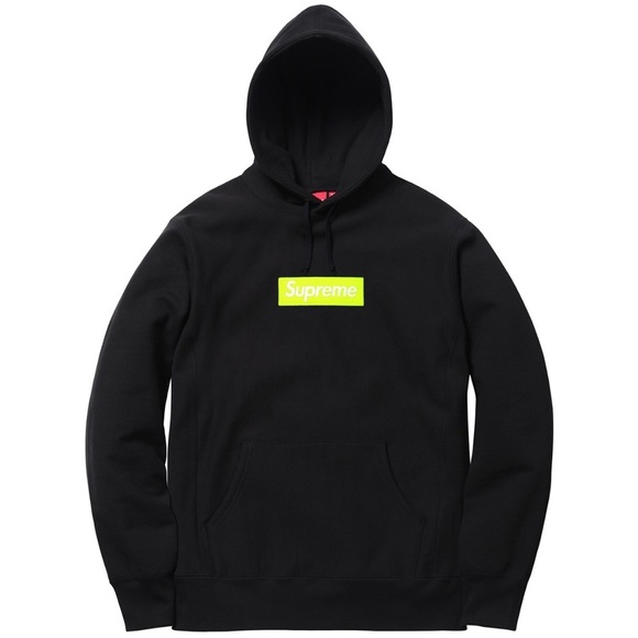 Supreme Other - Supreme FW17 Neon Green Box logo Hoodie